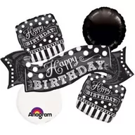 Balony i akcesoria - Amscan Balon foliowy "Chalkboard - Happy Birthday", zestaw 30935 - miniaturka - grafika 1