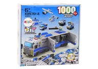 Klocki - Ciężarówka Policyjna Klocki Konstrukcyjne 6w1 Zestaw Policja Pojazdy 1000el - miniaturka - grafika 1