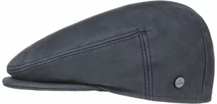 Skórzany Kaszkiet by Lierys, niebieski, 57 cm - Czapki męskie - miniaturka - grafika 1