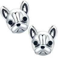 Kolczyki - Kolczyki Srebrne - KOLCZYKI BULDOG - miniaturka - grafika 1