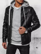 Kurtki męskie - Kurtka męska skórzana czarna Dstreet TX4330-M - miniaturka - grafika 1