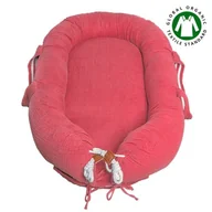 Kokony niemowlęce - Kokon Gniazdko Dla Noworodka Z Organicznego Oddychającego Bio Muślinu Gots Newborn Nest Coral Hi Little One - miniaturka - grafika 1