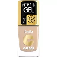 Lakiery hybrydowe - Delia Cosmetics Coral Hybrid Gel Emalia do paznokci nr 42 11ml - miniaturka - grafika 1