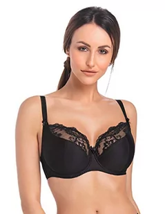 Teyli Biustonosz damski – biustonosz z fiszbinami – biustonosz damski – biustonosz duże rozmiary – regulowany biustonosz czarny 110H, czarny, 110H - Biustonosze - miniaturka - grafika 1