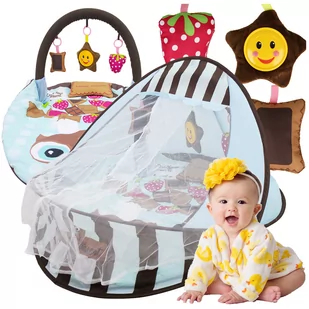 INTERAKTYWNA MATA EDUKACYJNA I NAMIOT 2W1 Z MOSKITIERĄ Z878 - Maty edukacyjne - miniaturka - grafika 1