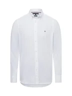 Koszule męskie - Tommy Hilfiger Koszula męska Mężczyźni Slim Fit Bawełna biały jednolity, M - miniaturka - grafika 1