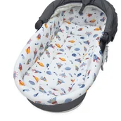 Akcesoria do wózków - Kerstin WKŁADKA DO GONDOLI WÓZKA MATERACYK MUŚLINOWA PREMIUM - miniaturka - grafika 1