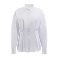 Koszule damskie - Damska Koszula GUESS LS AGATA CORSET SOLID SHIRT W3YH51WE2Q0-G011 – Biały - miniaturka - grafika 1