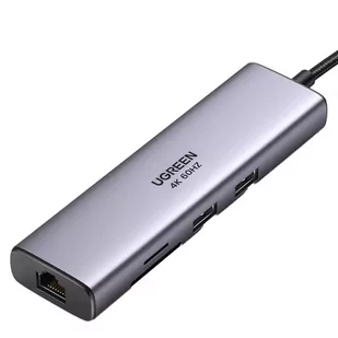Adapter Hub UGREEN, USB_C do 2x USB 3.0, HDMI, RJ45, SD/TF - Huby USB - miniaturka - grafika 1