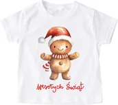 Koszulki dla dziewczynek - Świąteczna dziecięca koszulka santa114 - miniaturka - grafika 1