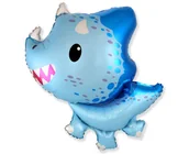 Baby shower i roczek - Balon Foliowy 24" Fx - Baby Triceratops (Niebieski) - miniaturka - grafika 1