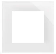 Klawisze i ramki - Kontakt Simon Ramka pojedyncza Nature Simon 55 - szkło classic białe - miniaturka - grafika 1