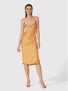 Simple Sukienka codzienna SUD020 Brązowy Regular Fit - Sukienki - miniaturka - grafika 1