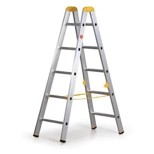 ALVE Aluminiowa drabina FORTE, 2 x 5 szczebli, wysokość 1,49 m 558019 - Drabiny - miniaturka - grafika 1