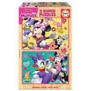 Puzzle - G3 Puzzle 2x16 Myszka Minnie/Daisy drewniane Nowa - miniaturka - grafika 1