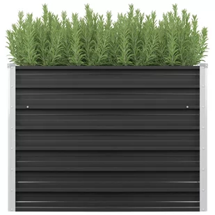vidaXL Donica ogrodowa, antracytowa, 100x40x77 cm, galwanizowana stal - Donice - miniaturka - grafika 1