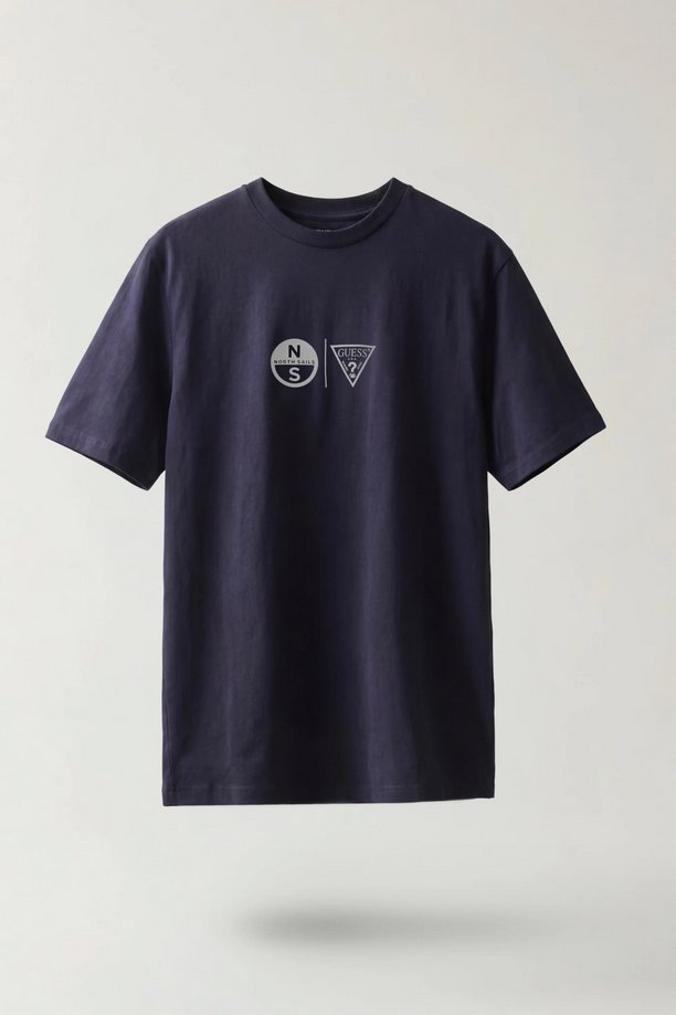 T-shirt męski guess x north sails scuro altro
