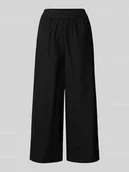 Spodnie damskie - Kuloty z mieszanki wiskozy z elastycznym pasem model ‘PRISILLA’ - miniaturka - grafika 1