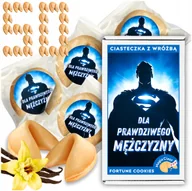 Ciastka - Ciasteczka z Wróżbą 50 na Dzień Chłopaka Mężczyzn Upominek Naklejki - miniaturka - grafika 1