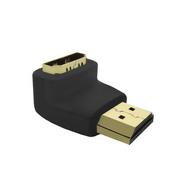 Złącza, przejściówki, adaptery - Qoltec Przejściówka HDMI męska/ HDMI żeńska | kątowa 50513 - miniaturka - grafika 1