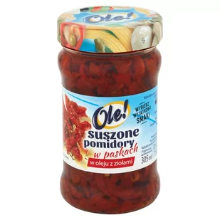 Ole! Suszone pomidory w oleju z ziołami w paskach 270 g - Warzywa w marynacie - miniaturka - grafika 1