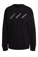 Bluzy damskie - Bluza damska Adidas Crew czarna bawełniana-XS - miniaturka - grafika 1