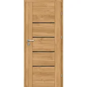 Drzwi wewnętrzne - Artens Drzwi wewnętrzne pokojowe Vinci Nero dąb burgund 90 prawe - miniaturka - grafika 1