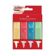 Przybory szkolne - Zakreślacze Amex  Faber-Castell Pastelowe 4 kolory - miniaturka - grafika 1