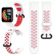 Akcesoria do smartwatchy - Pasek perforowany Vanfone do Xiaomi Redmi Watch 2 Lite, biało-czerwony - miniaturka - grafika 1