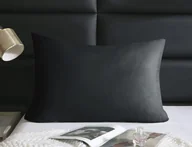 Poszewki na poduszki - Satynowa Poszewka 40x60 Czarna - miniaturka - grafika 1