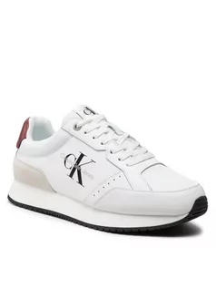 Sneakersy męskie - Calvin Klein Jeans Sneakersy Retro Runner Laceup YM0YM00418 Biały - grafika 1