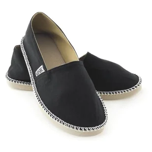 SEAC Malaga Casual Espadryle z płótna i detalami ze sznurka, antypoślizgowa podeszwa, uniseks dla dorosłych, czarne, 42 EU - Espadryle damskie - miniaturka - grafika 1