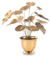 Donice - Metaloplastyka Złota Doniczka Z Kwiatem 54X60X42Cm - miniaturka - grafika 1