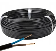 Pozostałe akcesoria sieciowe - Przewód Mieszkaniowy Płaski Kabel OMYp 2x1mm LINKA CZARNY 10m - miniaturka - grafika 1