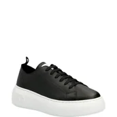 Trampki damskie - Armani Exchange Skórzane trampki - miniaturka - grafika 1