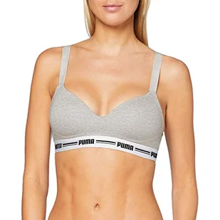 PUMA Damskie szorty top, szary melanż, L - Spodenki damskie - miniaturka - grafika 1