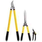 Nożyce i sekatory - Deli Zestaw trzech sekatorów  Tools EDL580003 żółty EDL580003 - miniaturka - grafika 1