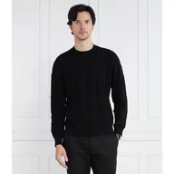 Swetry męskie - Emporio Armani Wełniany sweter | Regular Fit - miniaturka - grafika 1