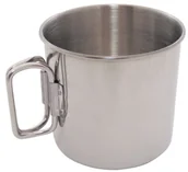 Kuchnia turystyczne i akcesoria - Kubek 450 ml Polerowana Stal Składane Ucho - miniaturka - grafika 1