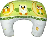 Poduszki do karmienia - Rogal poduszka fasolka dziecięca do karmienia BAWEŁNA - Sowy nocą zielone - miniaturka - grafika 1