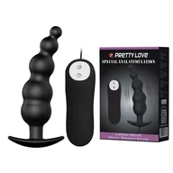 Wibratory analne - PRETTY LOVE Wibrujący Silikonowy Korek Analny- Pretty Love Special Anal Stimulation Czarny, 11.8cm BI-040039 - miniaturka - grafika 1