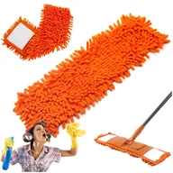 Miotły, szufle, mopy - Wkład do mopa płaskiego z mikrofibry nakładka zamiennik mop zapas zakładany - miniaturka - grafika 1