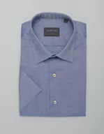 Koszule męskie - koszula canosa 00428 krótki rękaw niebieski slim fit - miniaturka - grafika 1