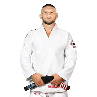 Kimono do brazylijskiego jiu jitsu Ground Game Wizard białe - Kimona, stroje i obuwie - miniaturka - grafika 1