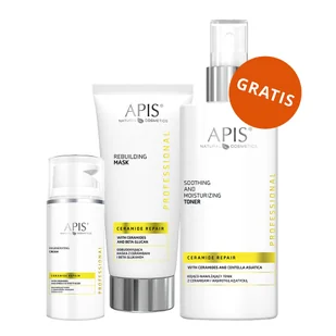 Zestaw Apis Professional Ceramide Repair, odbudowująca maska z ceramidami i beta-glukanem, 200 ml + regenerujący krem z ceramidami i kwasami omega, 100 ml + tonik, 300 ml gratis - Zestawy kosmetyków damskich Zestaw Apis Professional Ceramide Repair, odbudowująca maska z ceramidami i beta-glukanem, 200 ml + regenerujący krem z ceramidami i kwasami omega, 100 ml + tonik, 300 ml gratis - Zestawy kosmetyków damskich - miniaturka - grafika 1