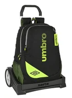 Plecaki - Plecak Safta Ergonomiczny plecak z wózkiem Safta Evolution firmy Umbro Essentials, 320x160x440 mm, Czarny/Limonkowy, Talla única, Casual - miniaturka - grafika 1