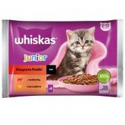 Mokra karma dla kotów - Whiskas Klasyczne Posiłki - mokra karma dla kociąt, w sosie (z kawałkami: z wołowiną, z kurczakiem) 4 x 85 g - miniaturka - grafika 1