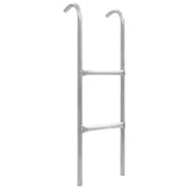 Akcesoria do trampolin - vidaXL 2-stopniowa drabinka do trampoliny, stalowa, srebrna, 102,6 cm - miniaturka - grafika 1