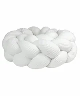 Ochraniacze do łóżeczka - Ochraniacz do łóżeczka warkocz "Wafel biały" - 360cm - miniaturka - grafika 1