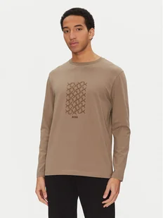 BOSS Longsleeve Togn 50534336 Brązowy Regular Fit - Koszulki męskie - miniaturka - grafika 1